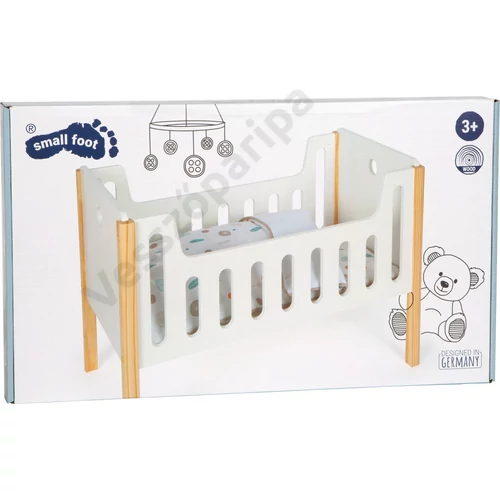 Small foot 12495 rácsos fa babaágy doboza