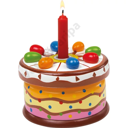 Színesen díszített zenedoboz gyertyatartóval