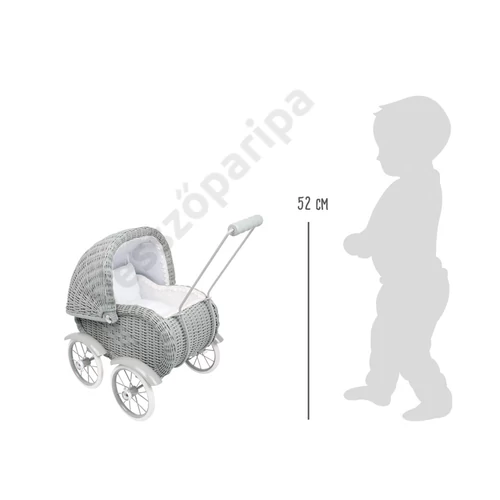 Small foot szürke fonott babakocsi mérete