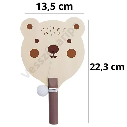 Macis fa ügyességi labdaütögető játék mérete