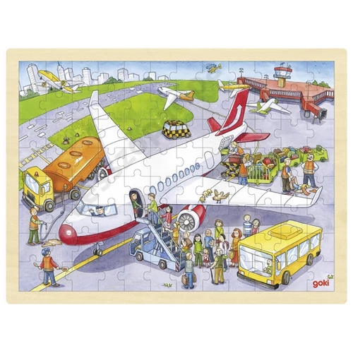 Goki repülőtér puzzle repülőgéppel