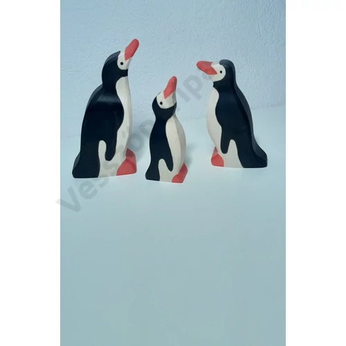 Pingvin család Holztiger fa figura szett