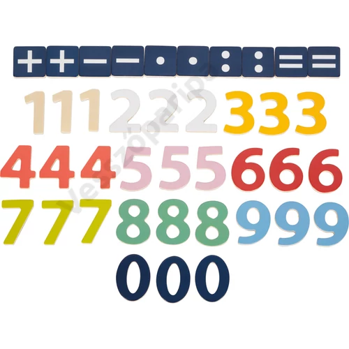 40 darab szám és matematika jel