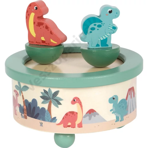 Forgó színes fa dino figurák