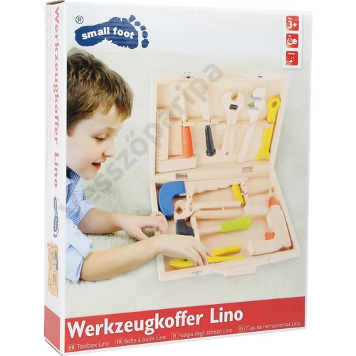 Fa játék szerszámkészlet ládában fúrógéppel csomagolás