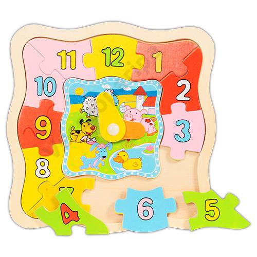 Háziállatos órás puzzle