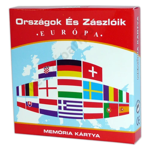 Európai országok és zászlók memóriakártya