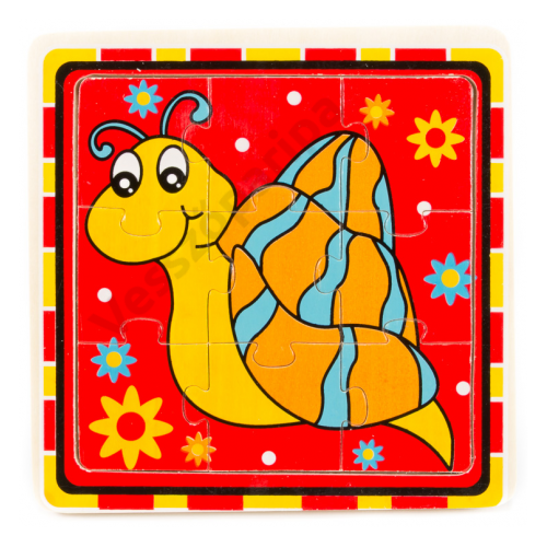 Csigás puzzle - 9 darabos