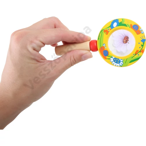 Színes fa játék nagyító - katicás