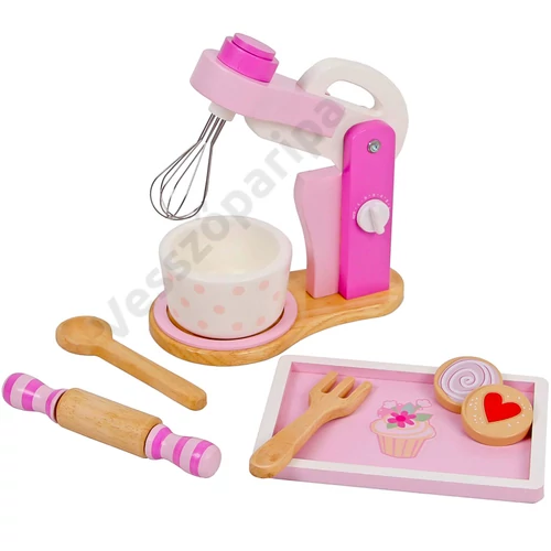 Fa játék mixer - rózsaszín