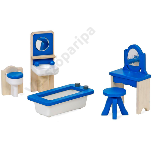 Babaház bútor - fürdőszoba - kék
