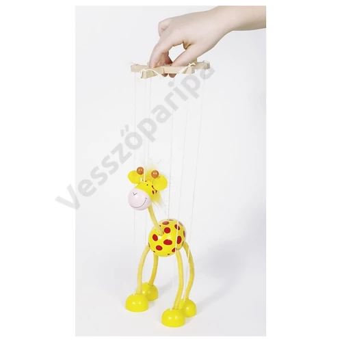 Marionett zsiráf játék közben