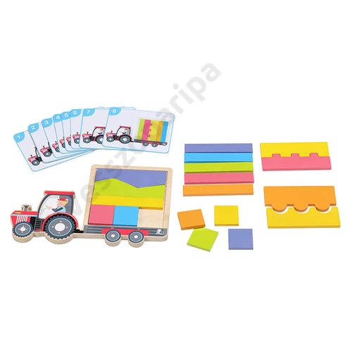Traktor formájú geometriai képkirakó