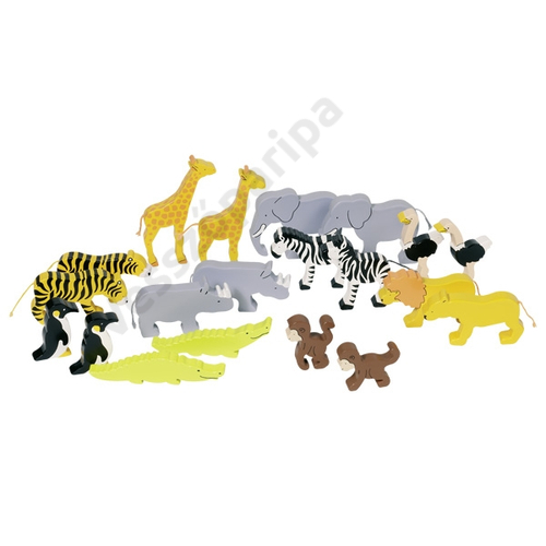 Goki fa figurák - afrikai állatok