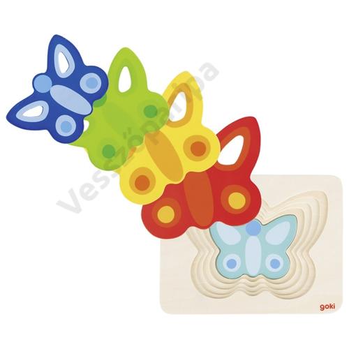 Goki - Pillangók emeletes puzzle II.