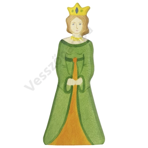 Holztiger fa figura kiralyno