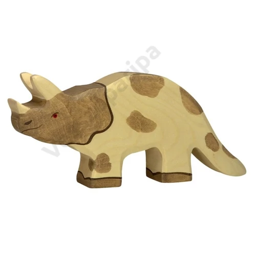 Holztiger fa figura triceratopsz