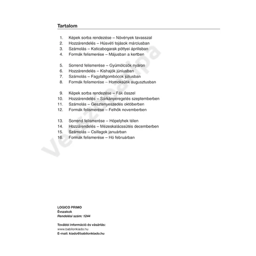 Logico témakör feladatok tartalom
