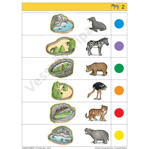 LOGICO PRIMO - feladatkártyák - Az állatkertben