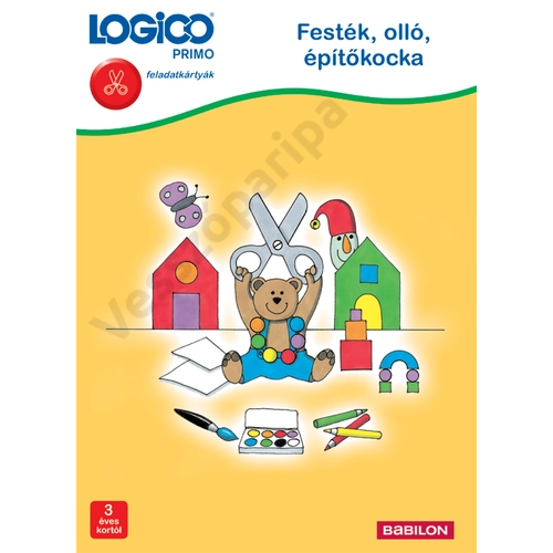 LOGICO PRIMO - feladatkártyák - Festék, olló, építőkocka