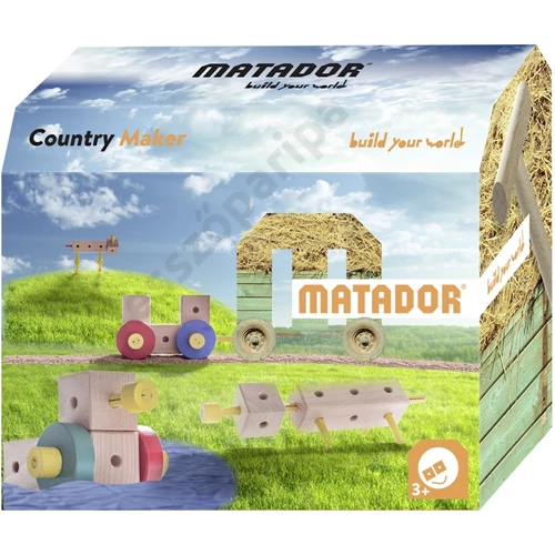 Matador kezdő fa kombi szerelő játék Traktor +3