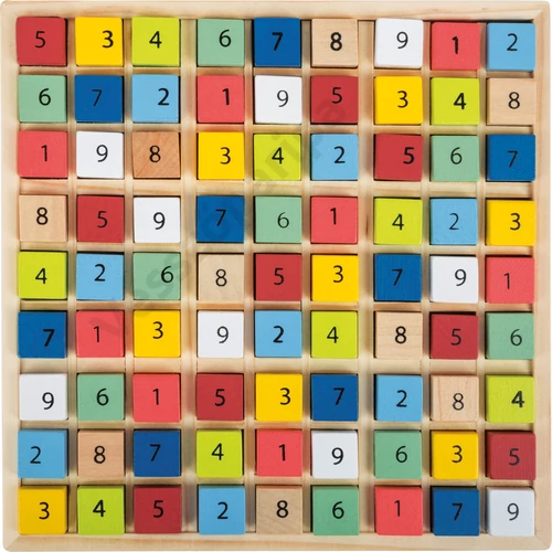 Small foot Színes fa Sudoku felülről