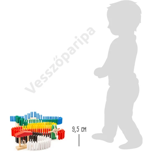 Small foot 11402 Színes sorépítő dominó készlet fából méret
