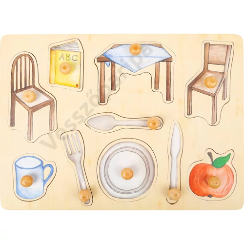 Fogantyús puzzle használati tárgyak