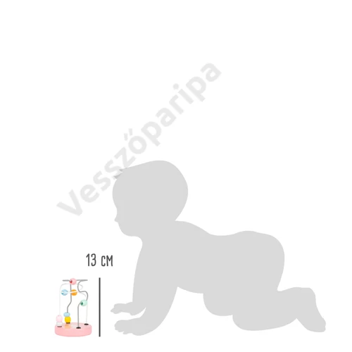Fa golyóvezető játék pasztell méret