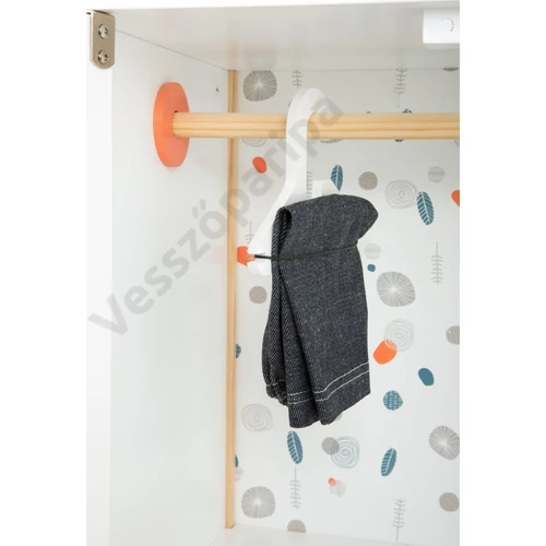 Játék ruhásszekrény fiókkal vállfa