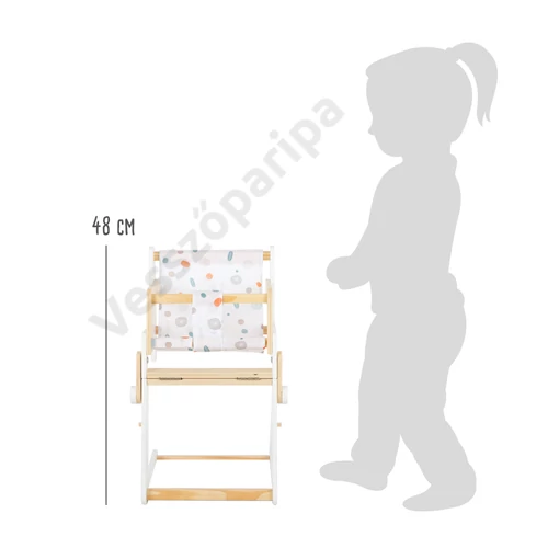 Small foot Fehér átalakítható játék etetőszék méret