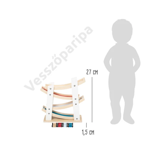 Autók a lejtőn fehér - ügyességi fajáték méret