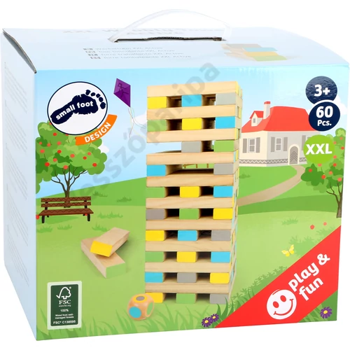 Óriás jenga szabadtéri fa játék csomagolás