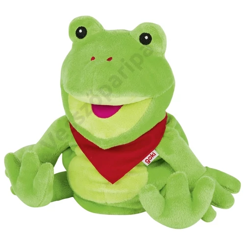 Puha plüss béka kesztyűbáb goki
