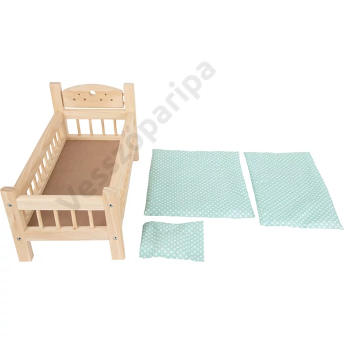 Small foot játék fa babaágy szett
