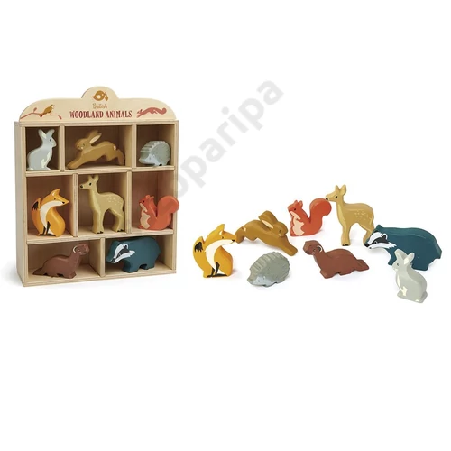 Tender Leaf Toys fa erdei állat készlet