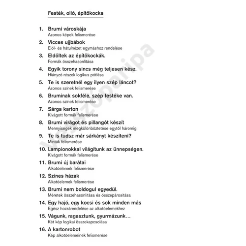 Logico Primo - Festék, olló, építőkocka tartalom