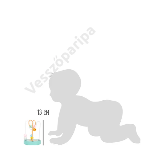 Rókás fa golyóvezető játék pasztell méret
