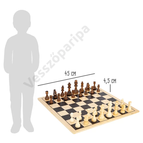 Small foot 11784 XL sakk és dáma játék mérete