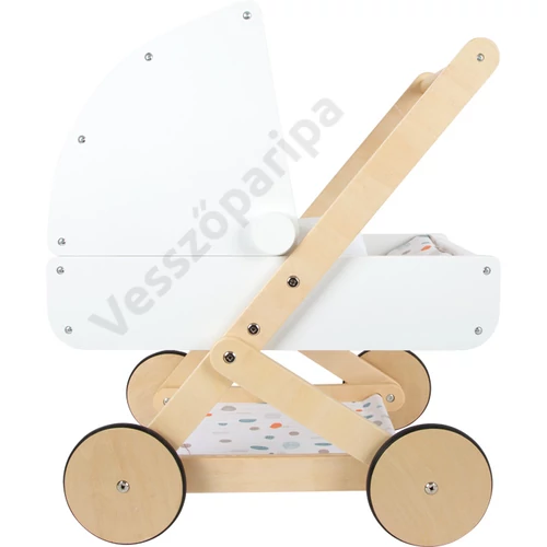 Kicsi pötty fehér játék babakocsi