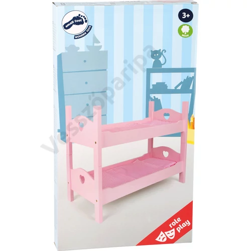 Small foot Fa játék emeletes babaágy doboz