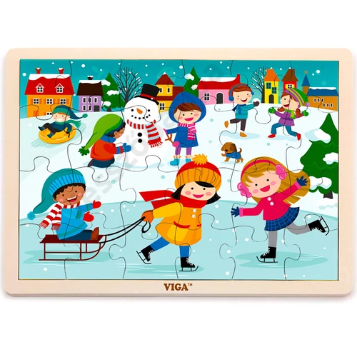 4 évszak fa kirakó, puzzle - Tél