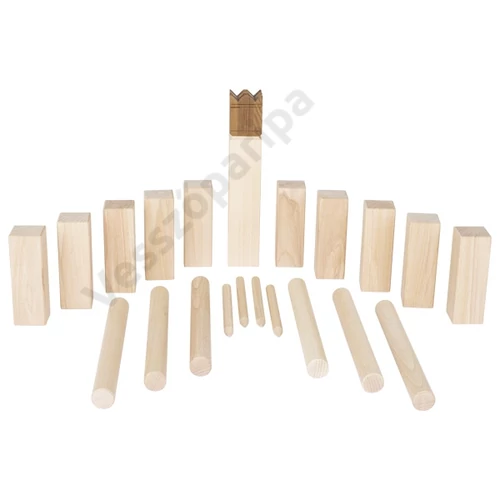 Goki nature Kubb - Viking sakk vászonzsákkal