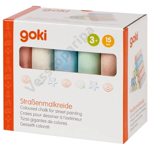 Goki aszfaltkréta készlet dobozban
