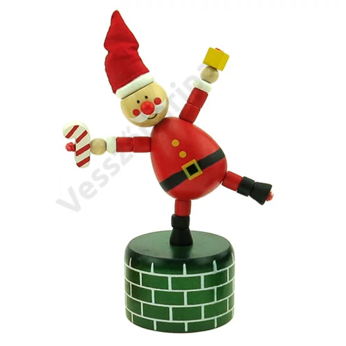 Nyomogatós figura - táncoló Mikulás