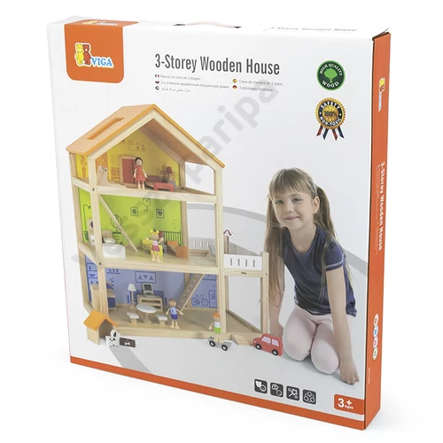 Viga Toys fa babaház doboza