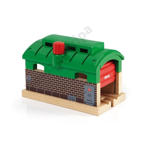 Brio 33574 garázs vonat kocsiszín oldalról