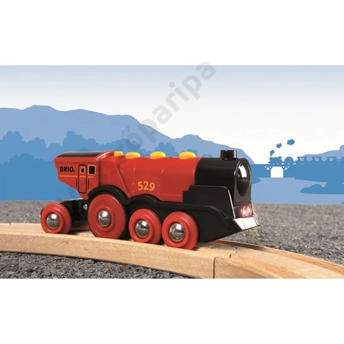 Brio piros Action mozdony világít és hangot ad