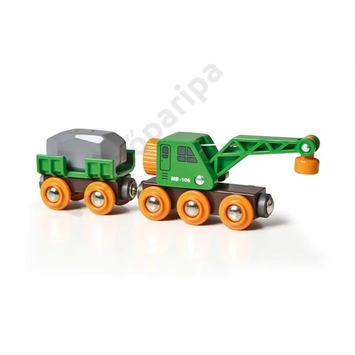 Brio 33698 kőszállító tehervonat daruval
