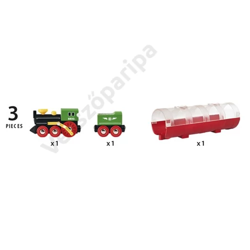 Brio 33892 gőzmozdony és alagút tartozékok